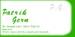patrik gern business card